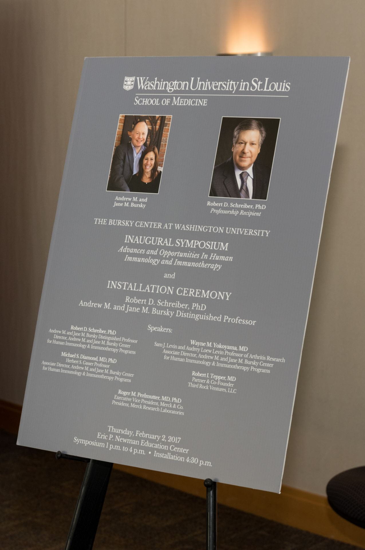 The Bursky Center at Washington University Inaugural Symposium and the Andrew M. and Jane M. Bursky Distinguished Professorship Installation held on Thursday, February 2, 2017